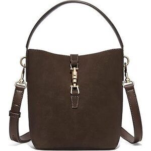 Small Bucket Bag For Women Crossbody Bags Trendy Vegan Leather Shoulder Purses